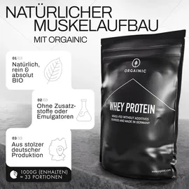 ORGAINIC Bio Whey Protein Natural Pulver 1000 g