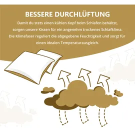 Schlafmond Kopfkissen LILLY 40 x 80 cm Beige