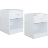 Hti-Living Nachtschrank Thekla 2er Set 0 x 0 x 0 cm Weiß