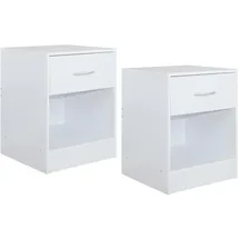 Hti-Living Nachtschrank Thekla 2er Set 0 x 0 x 0 cm Weiß