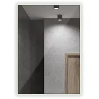 Tulup Led, Blaugrau, Glas, 60x40x2.4 cm, Spiegel, Wandspiegel