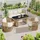 Okwish Gartenmöbel Set 5-tlg. Beige/Schwarz