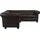 Home Affaire Chesterfield-Sofa »Rysum L-Form«, Chesterfield-Optik, gleichschenklig braun