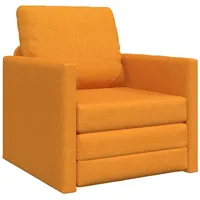 VidaXL Boden-Sofa-Bett 2-in-1 Dunkelgelb 74x77x81 cm Stoff