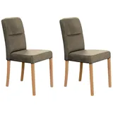 Home affaire 4-Fußstuhl Laros (Set, 2 St), Massivholzgestell braun