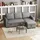 Homcom Eckcouch Polyester 3-Sitzer Hellgrau