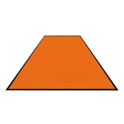 Schmutzfangmatte Colorstar, hellorange, waschbar, glatter Rücken 746085150150-C10 , Maße (B x T): 85 x 150 cm