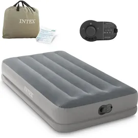 Intex 64112 Twin Dura-Beam Prestige Mid-Rise Luftbett mit USB-Pumpe, aufgeblasene Größe: 99 x 191 x 30 cm
