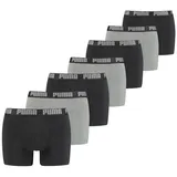 Puma Herren Boxershorts 7er Pack grey melange / Black L