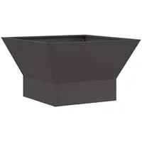 vidaXL Feuerstelle Quadratisch Schwarz 60x60x35 cm Stahl