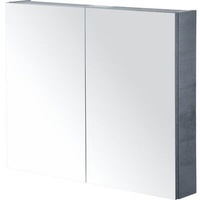 Spiegelschrank Sanox 80 x 13 x 65 cm beton anthrazit 2-türig