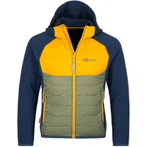 TROLLKIDS Kinder Hybridjacke Sirdal, Mystisches Blau/Goldgelb, Größe 98 - 98