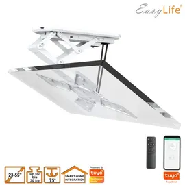 Easy Life EasyLife - TV Deckenhalter Smart Home elektrisch schwenkbar 23 bis 55 Zoll, VESA 400x400 Weiß