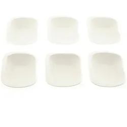 6-Teilig Snack Schalen Set Dipschalen für Süßigkeiten Servierschalen AL-3055 weiß