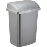 PLAST TEAM Vertriebs GmbH Abfalleimer 25 l Silber