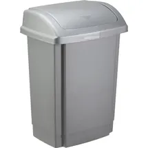 PLAST TEAM Vertriebs GmbH Abfalleimer 25 l Silber