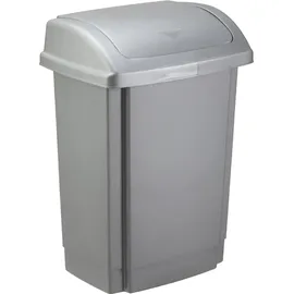 PLAST TEAM Vertriebs GmbH Abfalleimer 25 l Silber