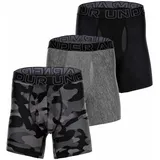 Under Armour Men's Performance Tech 6", 3 Pack Print/Solid Boxer Briefs