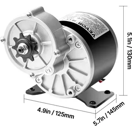 Vevor 350 W Elektrischer Gleichstrommotor, Leistungsstarker Elektromotor, 24 V, 3000 U/min, elektrischer Dirtbike-Motor für E-Bike, Motorrad, Roller, Heimwerker