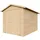 TIMBELA Holzgarage 6 M2 − H222xl320xb244 Cm − Plattenkonstruktion Aus Naturholz − Geräteschuppen −timbela M105