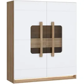 Forte Highboard 119,9 x 139,6 x 41,5 cm Beige / Weiß
