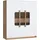 Forte Highboard 119,9 x 139,6 x 41,5 cm Beige / Weiß
