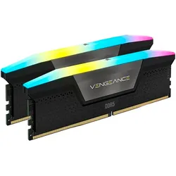 CORSAIR Arbeitsspeicher "VENGEANCE RGB DDR5 6400MT/s 32GB (2x16GB)", schwarz (eh13), 2x16GB, 6400 MHz, Arbeitsspeicher, Intel optimiert
