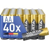 Varta Batterien AA, 40 Stück, Power on Demand, Alkaline, 1,5V, Vorratspack, geeignet für Computerzubehör, Smart Home Geräte, hergestellt in Deutschland