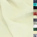 TOLKO 50cm Leinenstoff Meterware Natur Leinentuch für Kleider Hose Rock Bluse Hemd Vorhänge Gardinen Kissen Bettwäsche | 140cm breit | Stoffe zum Nähen Meterware Leinen Stoff kaufen (Creme)