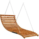 vidaXL Bett-Schaukel Bugholz Massiv mit Teak-Finish 115x147x46 cm