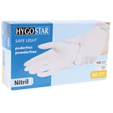 Franz Mensch HYGOSTAR® Safe Light Nitrilhandschuhe, puderfrei, weiß, 27019 = 1 Karton à 10 Packungen à 100 Stück, Größe L