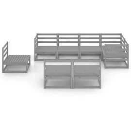 vidaXL Garten-Lounge-Set 8-tlg. grau