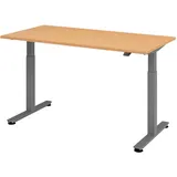 bümö Büroschreibtisch Buche braun
