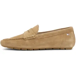 Tommy Hilfiger FLAG SOFT SUEDE DRIVER LOAFER Damen Beige 40