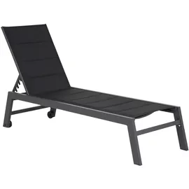 Happy Garden Sonnenliege 198 x 61 x 95 cm Schwarz