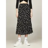 Tommy Jeans A-Linien-Rock »TJW FLORAL RUFFLE MIDI SKIRT EXT«, Gr. S (36), Spring floral) , 55792609-S