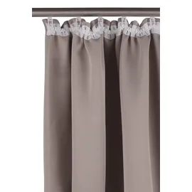 OTTO home Verdunkelungsvorhang OTTO HOME "Solana, Gardinen mit Kräuselband, Vorhänge, Wohnzimmer, modern" Gr. 2, beige (sand), B:140cm H:175cm, Polyester, Gardinen, 2er-Set Verdunklungsvorhang mit Thermofunktion, Bestseller, einfarbig