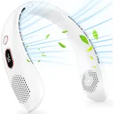 Jssevn-nackenventilator, Tragbarer Usb-nackenventilator Ohne Rotorblätter, Leise Mit 360°-luftstrom, 3 Geschwindigkeitsstufen, Wiederaufladbarer Persönlicher Ventilator (weiß)
