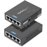 Startech StarTech.com 4 Port Gigabit midspan - PoE+ Injektor - 802.3at/af - Wandmontierbar Power over Ethernet Midspan