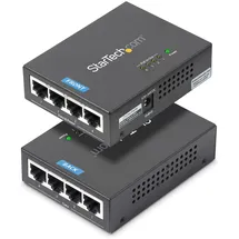 Startech StarTech.com 4 Port Gigabit midspan - PoE+ Injektor - 802.3at/af - Wandmontierbar Power over Ethernet Midspan