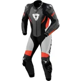 RevIt! Revit Control 1-Teiler Motorrad Lederkombi, schwarz-weiss-rot, Größe 46 für Männer