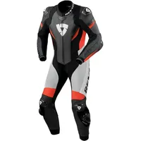 RevIt! Revit Control 1-Teiler Motorrad Lederkombi, schwarz-weiss-rot, Größe 46 für Männer