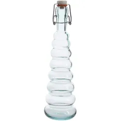 Glasflasche mit Bügelverschluss - Vorratsflasche - Recyclingglas - 410ml