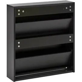 Beliani Schuhschrank MIDFIELD mit Stauraum Schwarz