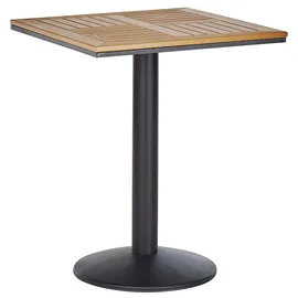 Beliani Gartentisch 60 x 60 x 75 cm Hellbraun/Schwarz
