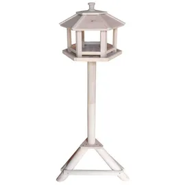 Laroy Group VOGELHAUS AUF STÄNDER HEXAGON GENOVA weiß/grau