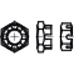niedrige Kronenmuttern, DIN 979 Stahl 04 blank M24