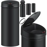 Automatischer Sensor-Müllbehälter 30L Edelstahl schwarz