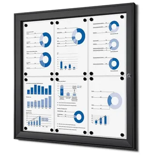 Showdown Displays Showdown® Displays Schaukasten schwarz 6x DIN A4