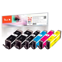 Peach Spar Pack Plus Tintenpatronen kompatibel zu Canon PGI-570XL*2, CLI-571XL